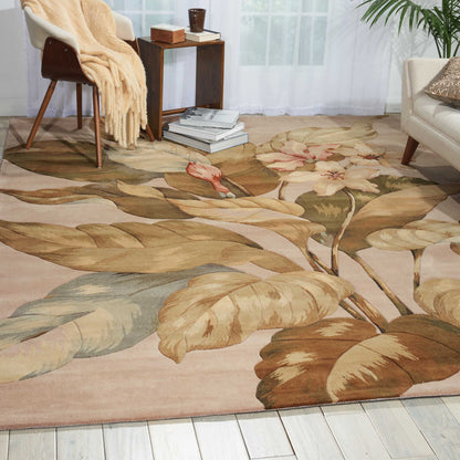 Nourison Home Tropics  Beige  Contemporary