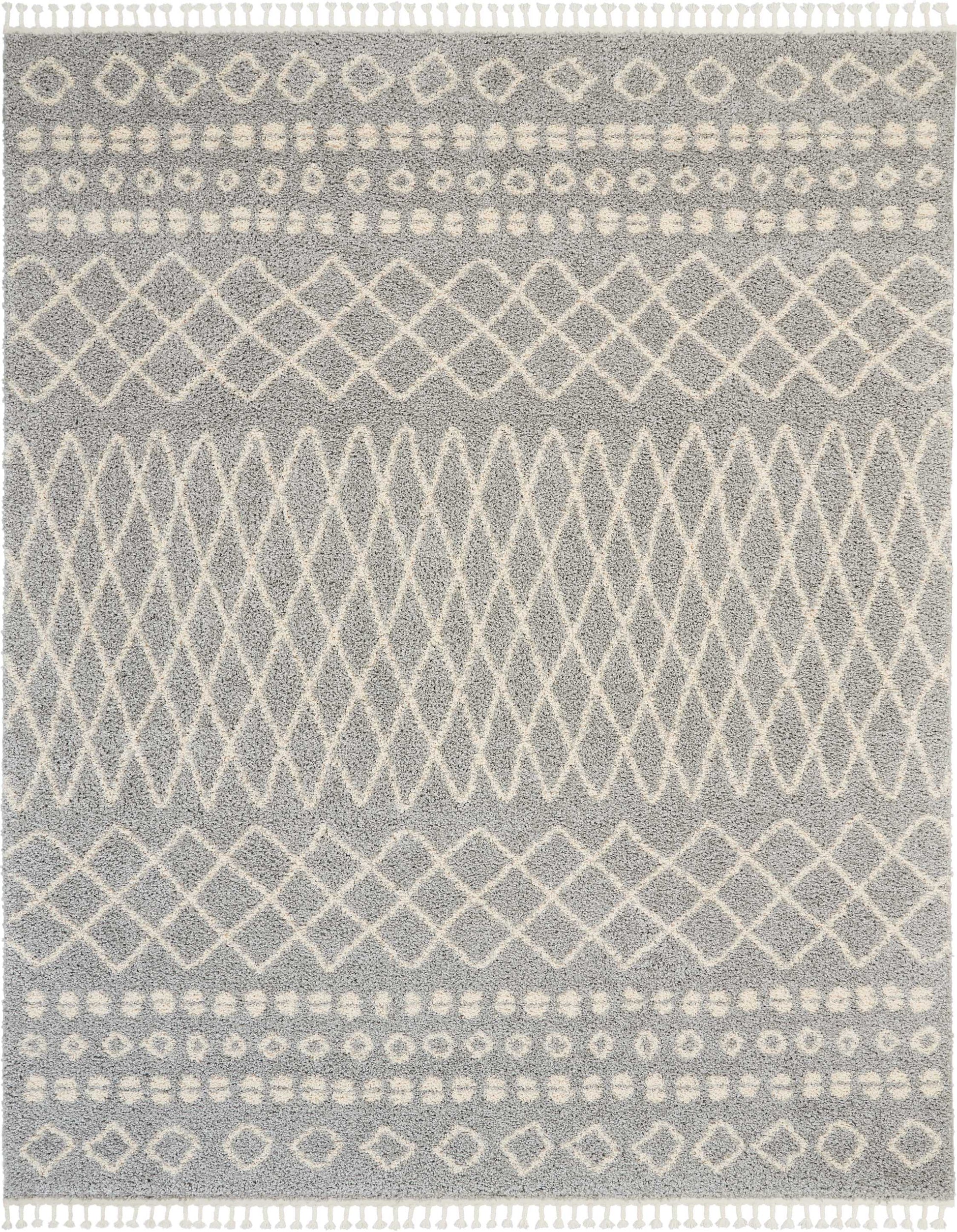 Nourison Home Moroccan Shag  Silver  Transitional