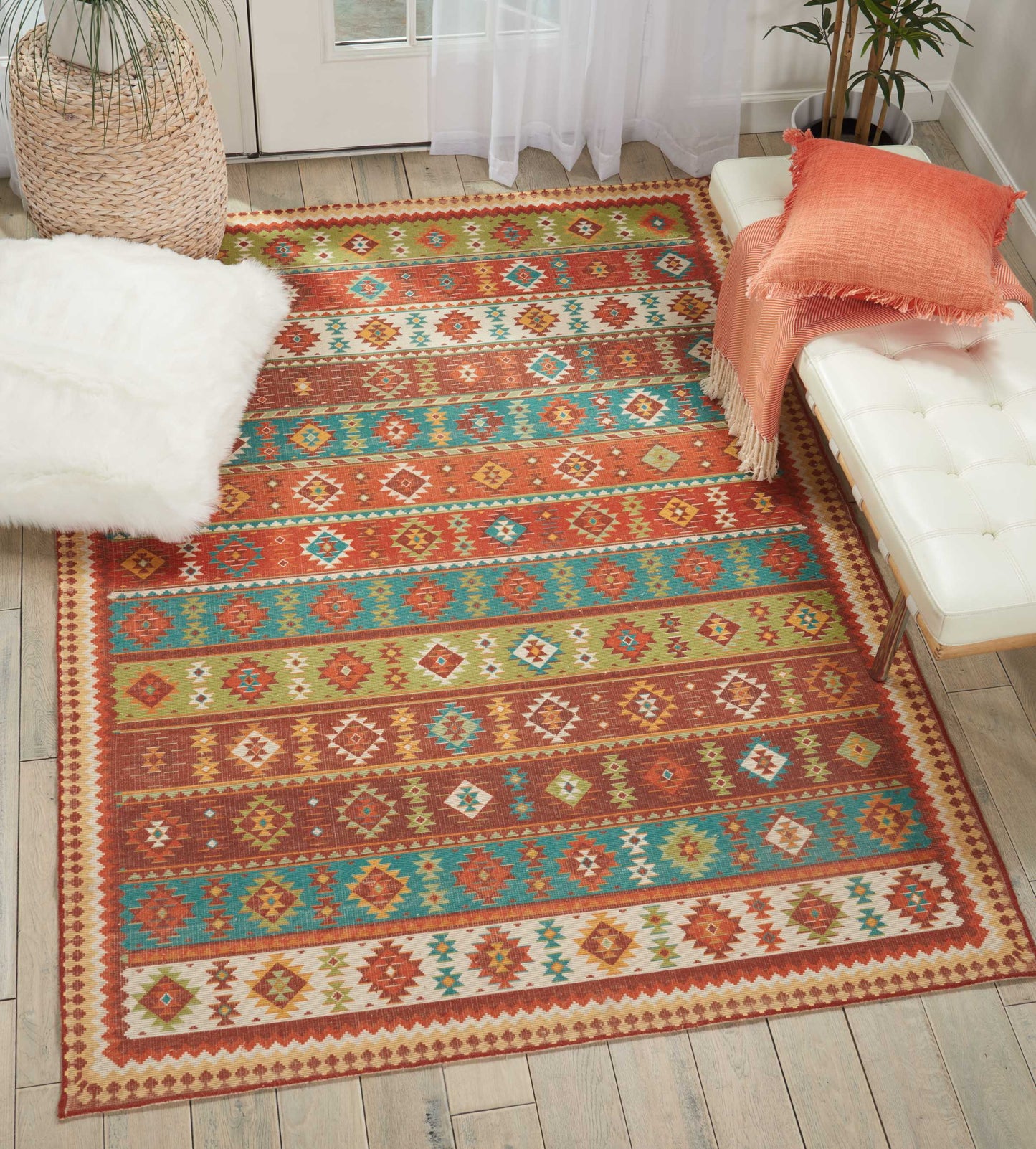 Nourison Home Madera  Light Orange  Transitional