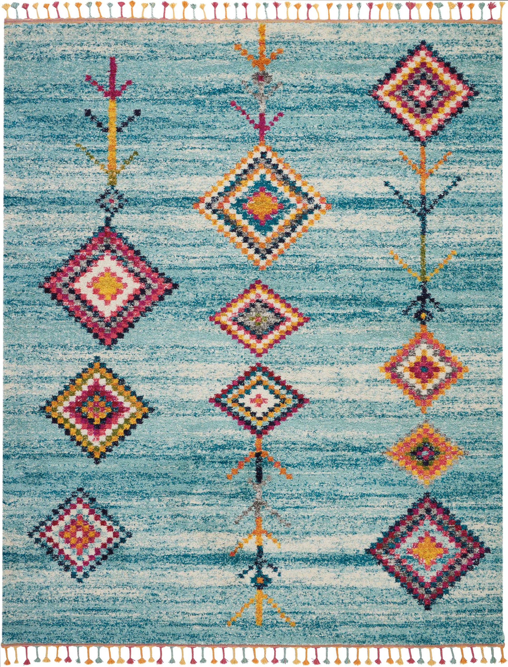 Nourison Home Nomad  Aqua  Transitional