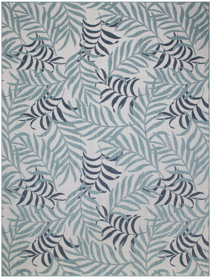 Nourison Home Garden Oasis GOA01 Blue Contemporary Power-loomed Rug