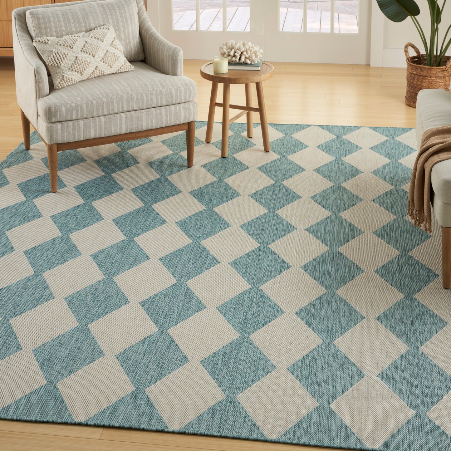 Nourison Home Positano  Aqua  Contemporary