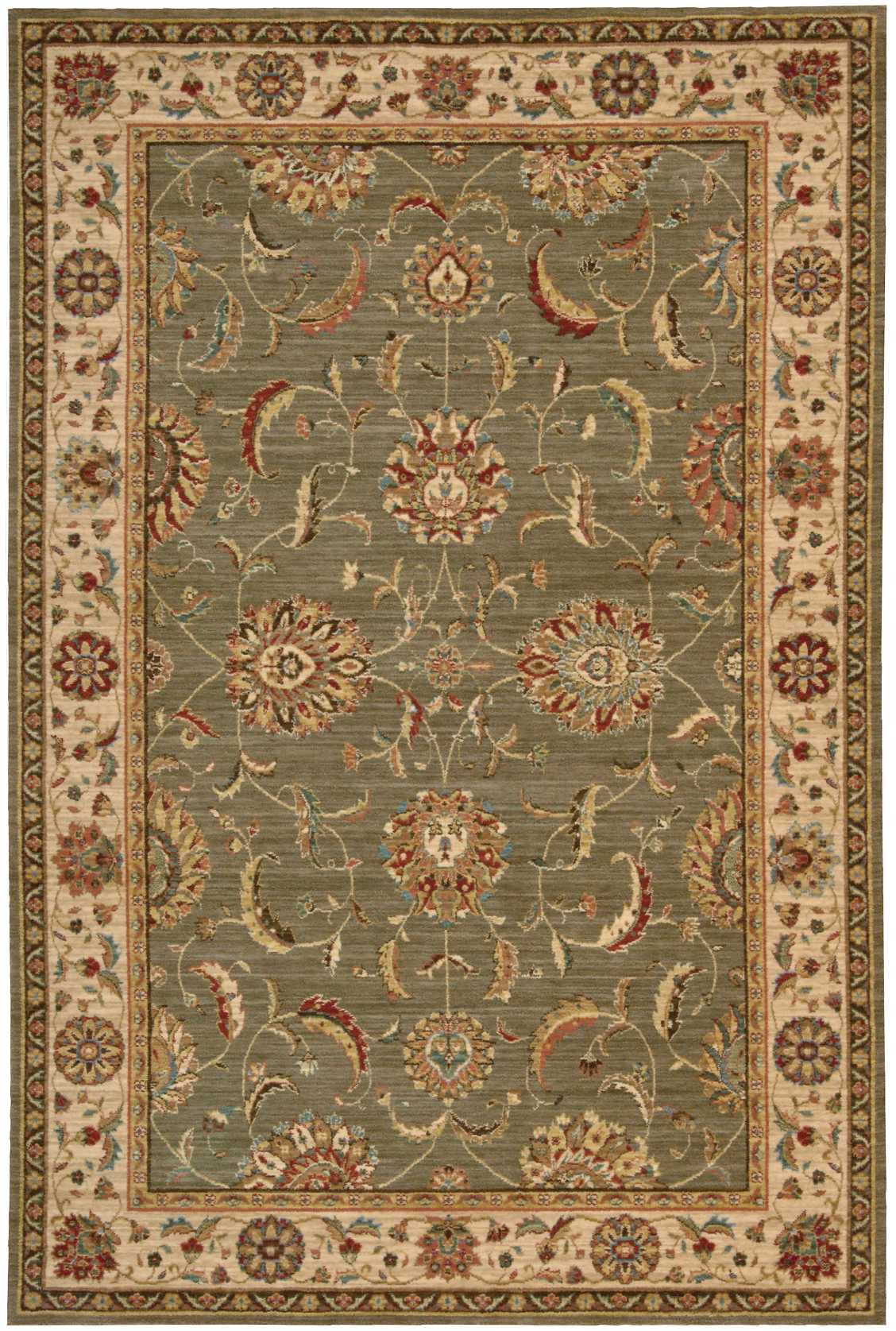 Nourison Home Living Treasures LI04 Green Traditional Loom-woven Rug