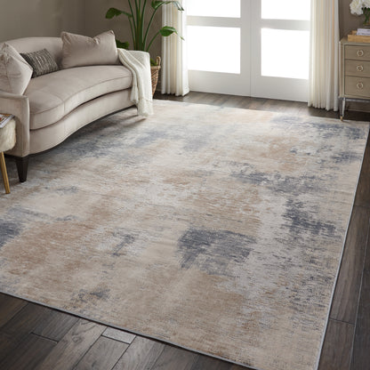 Nourison Home Rustic Textures  Beige Grey  Contemporary