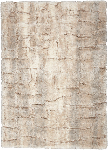 Nourison Home Dreamy Shag DRS09 Ivory Beige Contemporary Power-loomed Rug