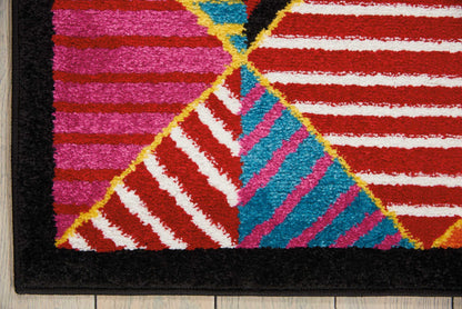 Nourison Home Oakdale  Black Multicolor  Contemporary