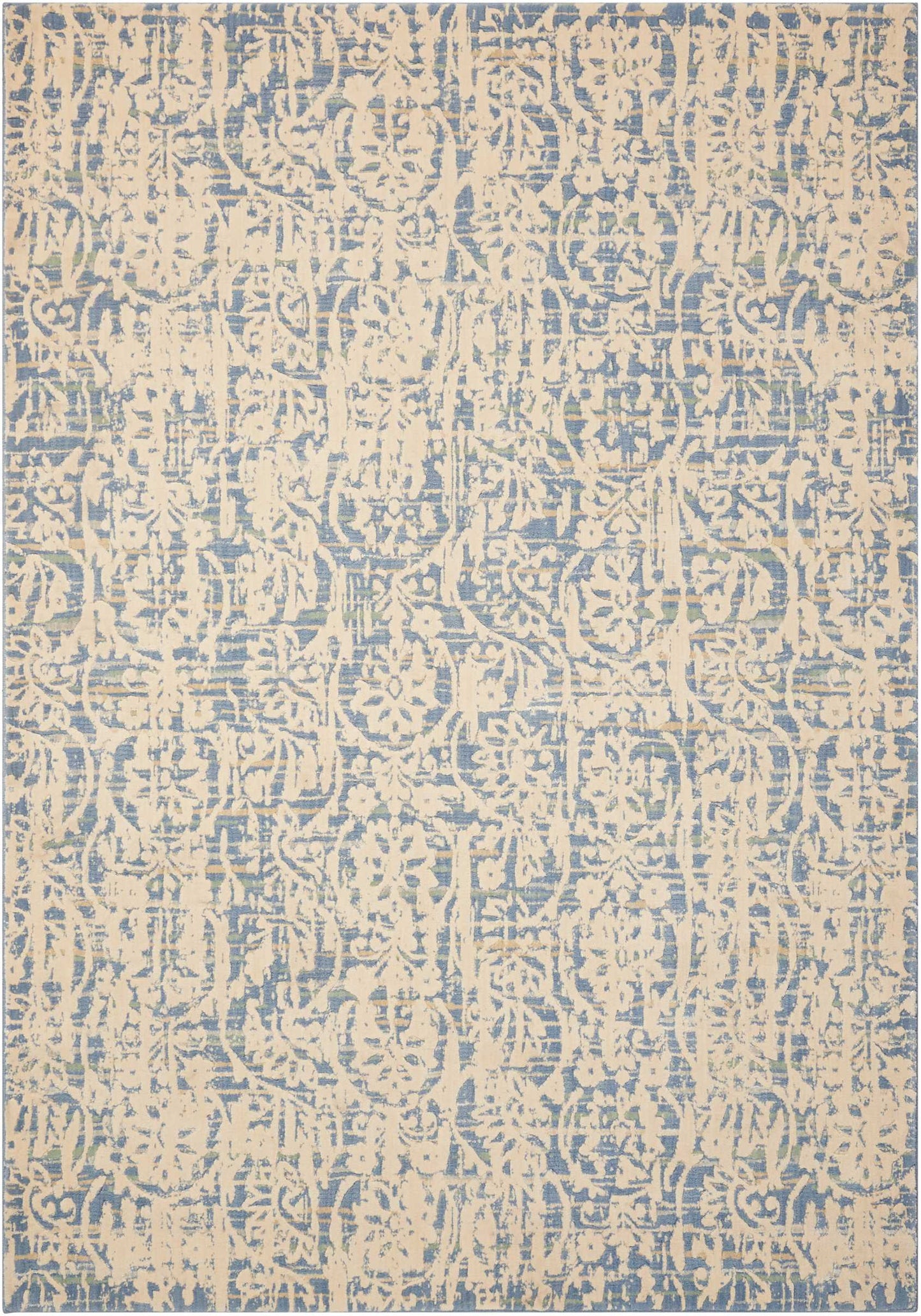 Nourison Home Nepal NEP11 Ivory Blue Transitional Loomed Rug
