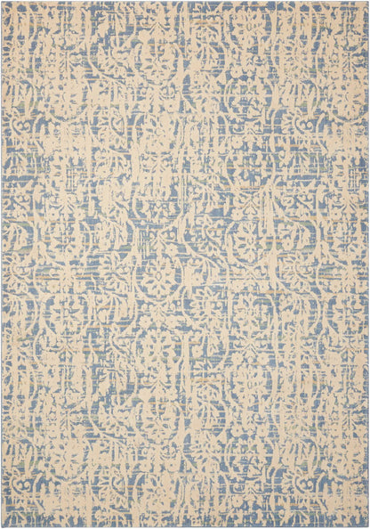 Nourison Home Nepal NEP11 Ivory Blue Transitional Loomed Rug