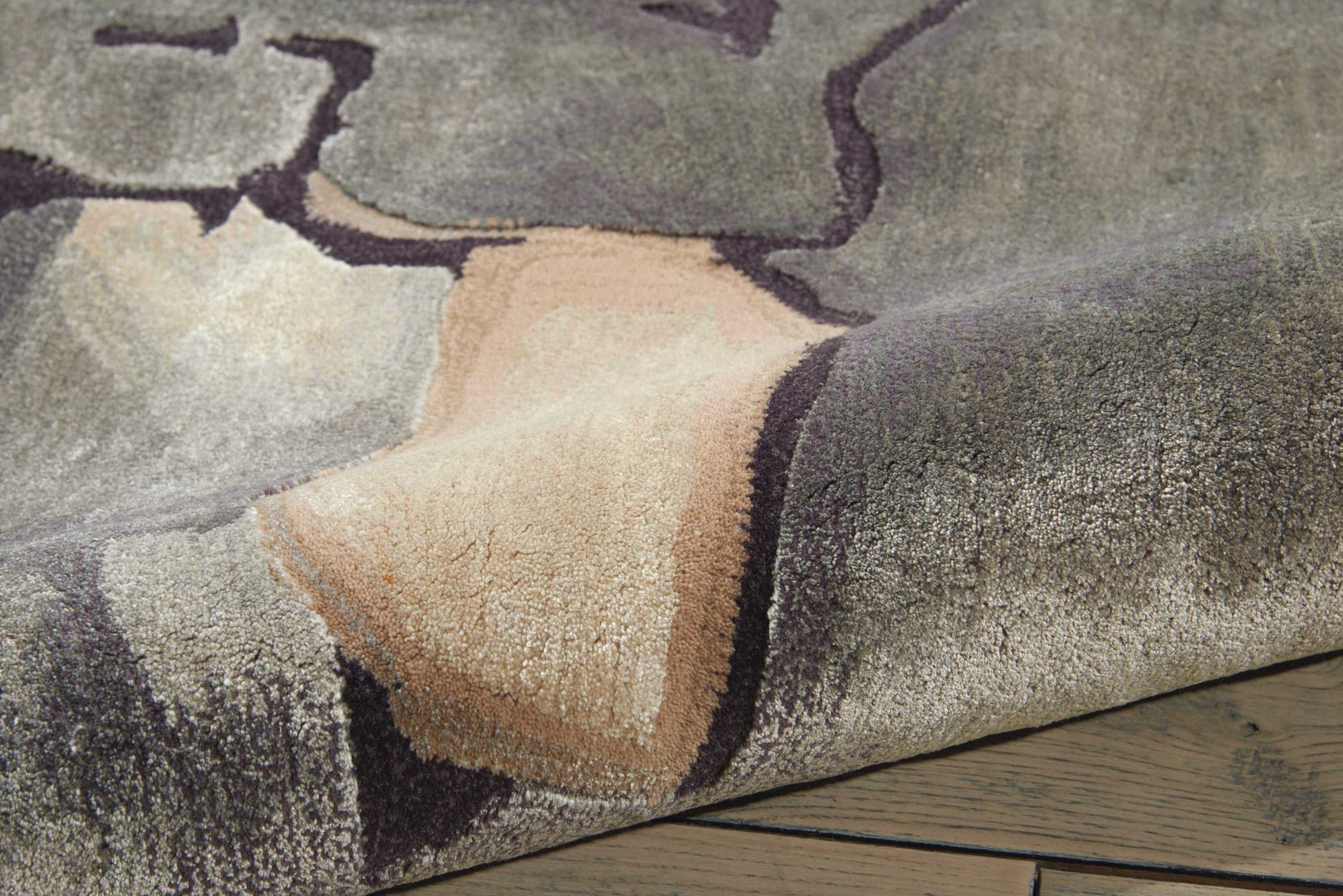 Nourison Home Prismatic  Beige Silver  Contemporary