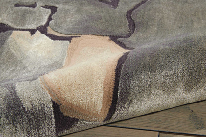 Nourison Home Prismatic  Beige Silver  Contemporary