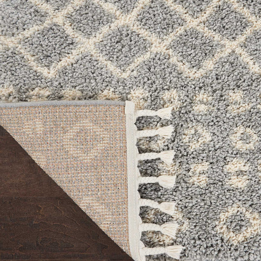 Nourison Home Moroccan Shag  Silver  Transitional