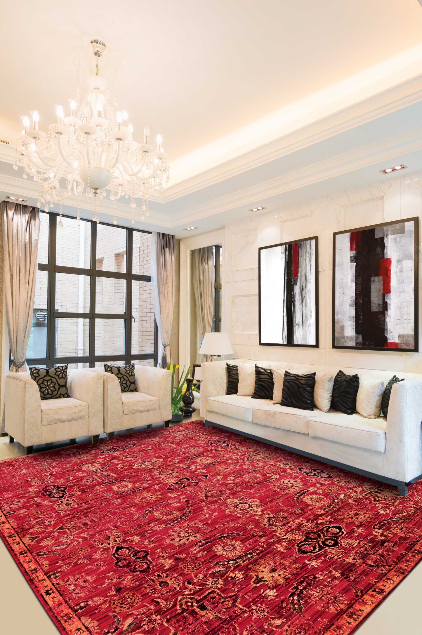 Nourison Home Timeless  Red  Traditional