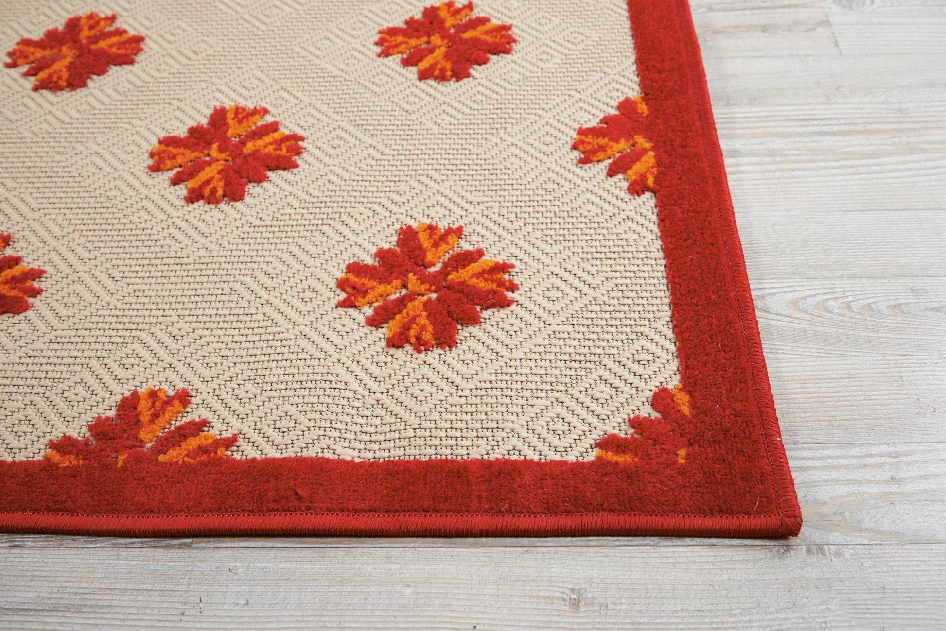 Nourison Home Aloha  Red  Contemporary