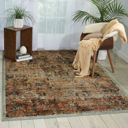 Nourison Home Delano  Blue  Traditional
