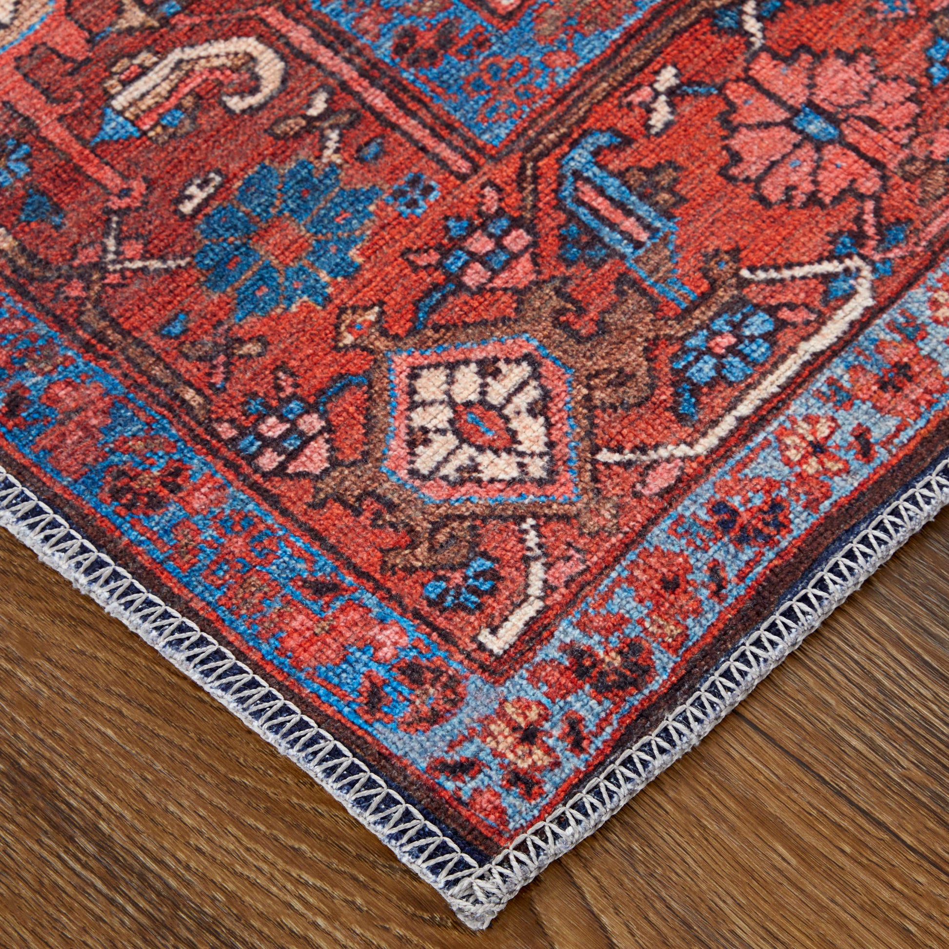 Feizy Rawlins  Red Navy Transitional/Vintage/Bohemian & Eclectic