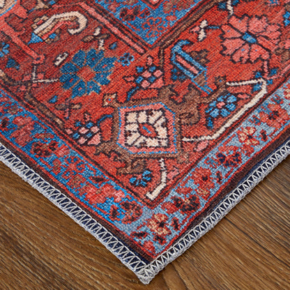 Feizy Rawlins  Red Navy Transitional/Vintage/Bohemian & Eclectic