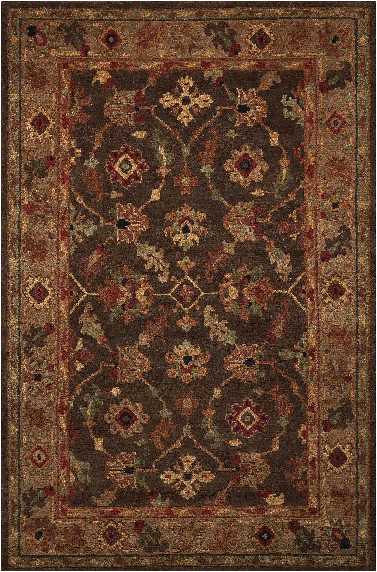 Nourison Home Tahoe TA10 Espresso Traditional Knotted Rug