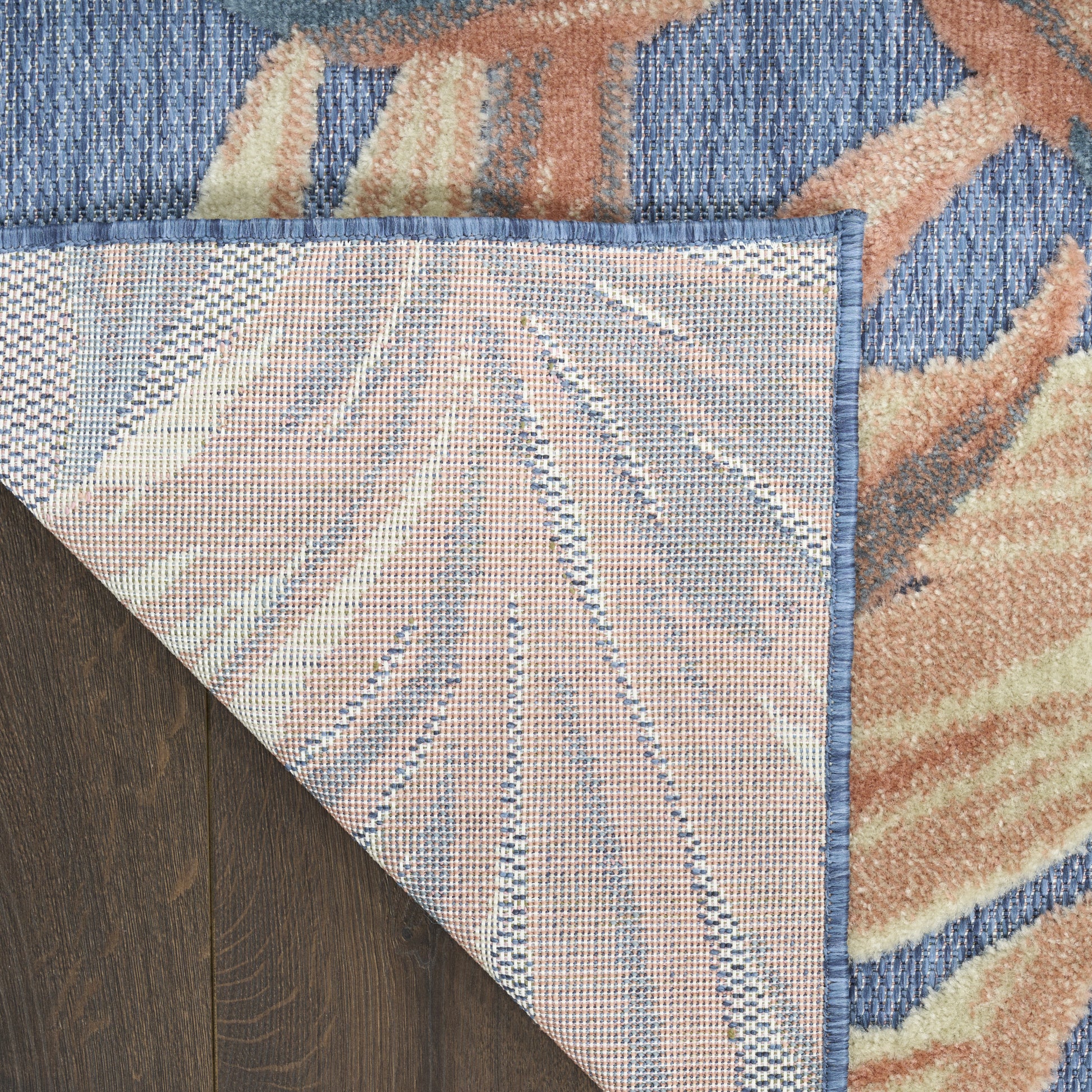 Nourison Home Aloha  Blue Rose  Contemporary