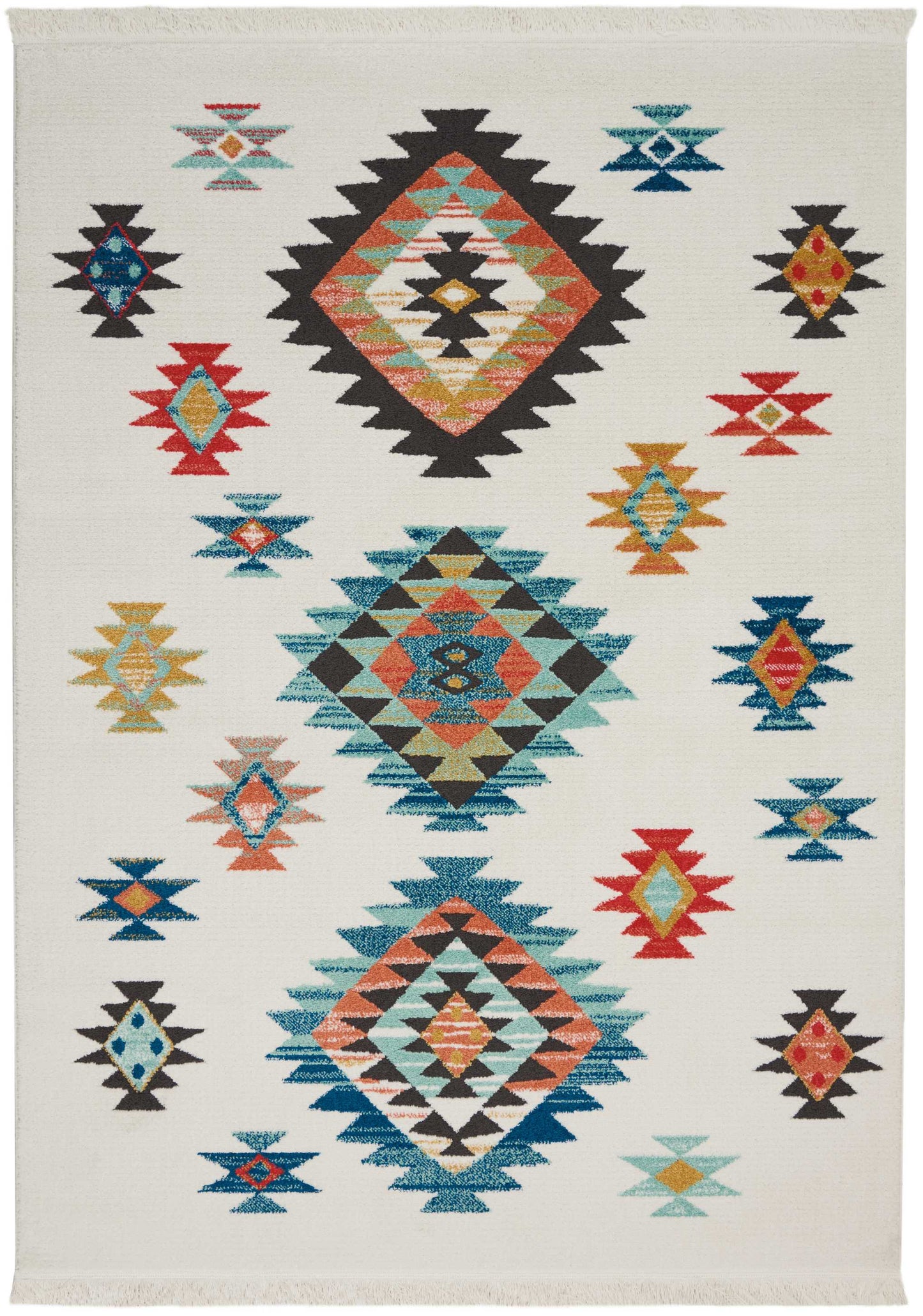 Nourison Home South Western NAV07 White Transitional Power-loomed Rug