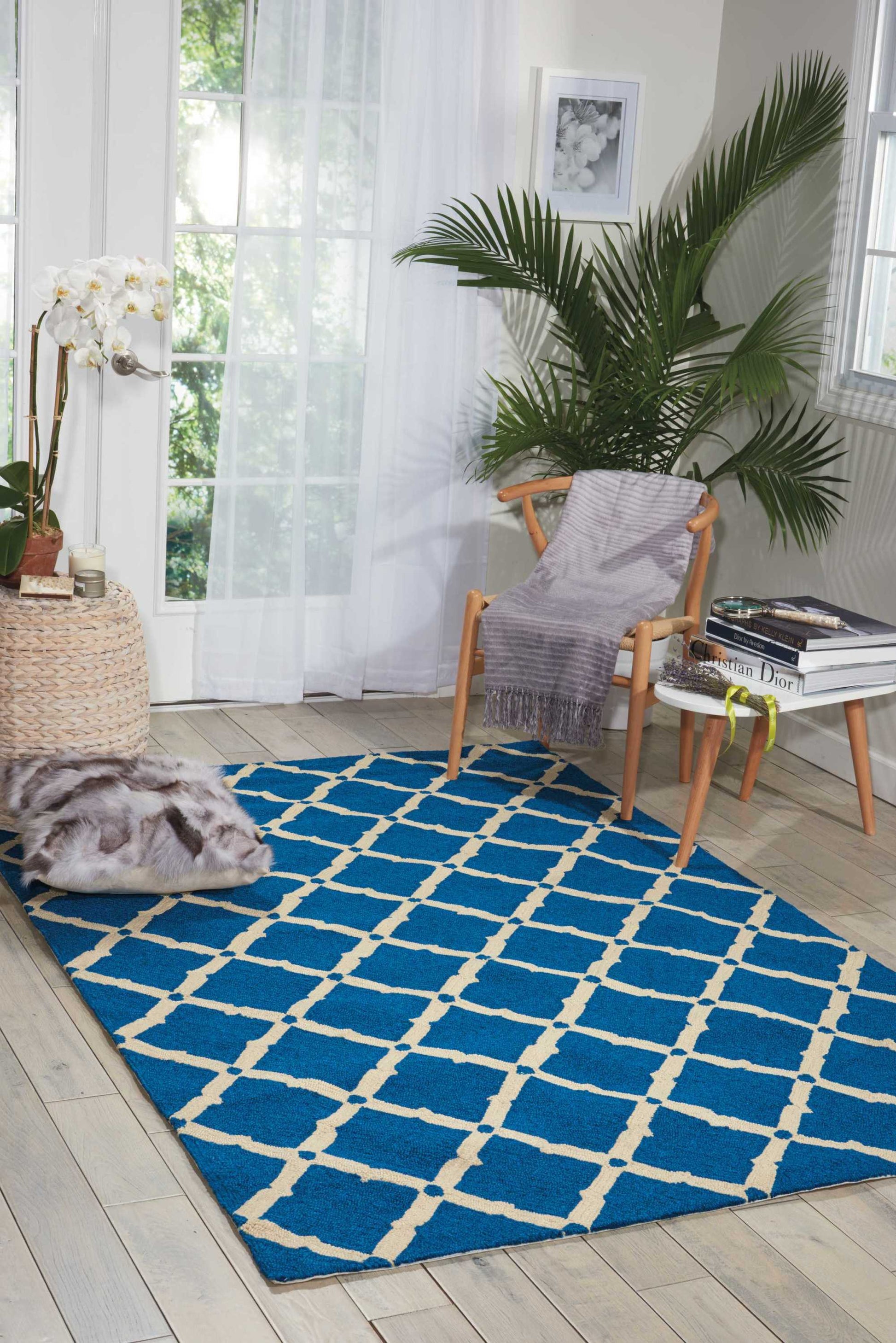 Nourison Home Portico  Navy  Contemporary