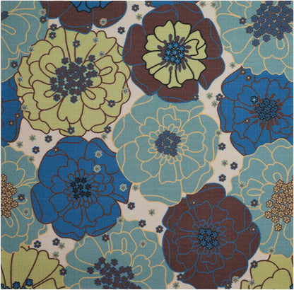 Nourison Home Home & Garden RS021 Light Blue Contemporary Power-loomed Rug