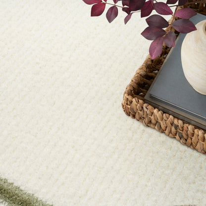 Nourison Home Pacific Shag  Ivory Green  Contemporary