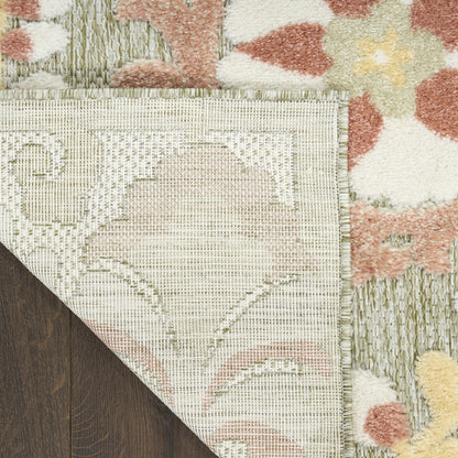 Nourison Home Aloha  Sage Rose  Contemporary