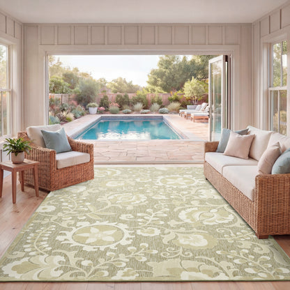 Nourison Home Aloha  Ivory Sage  Contemporary