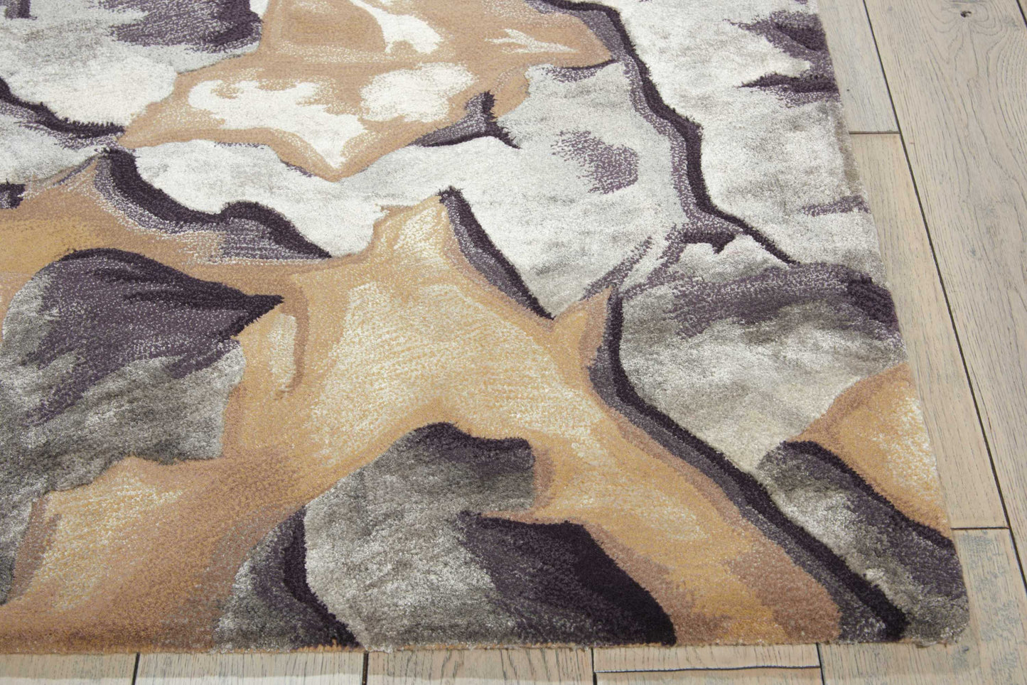 Nourison Home Prismatic  Beige Silver  Contemporary