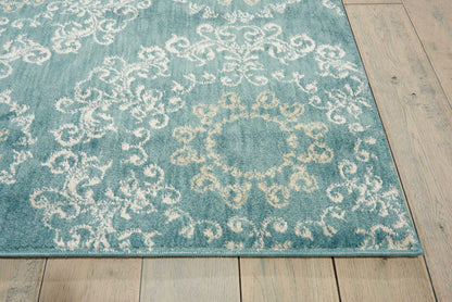 Nourison Home Tranquility  Aqua  Transitional
