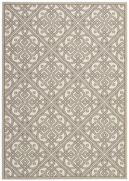 Waverly Sun N Shade SND31 Stone Contemporary Power-Loomed Rug