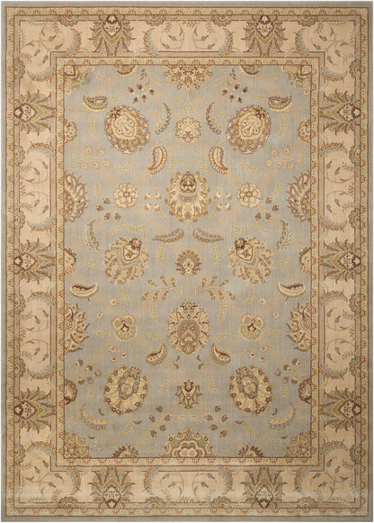 Nourison Home Persian Empire PE22 Aqua Traditional Loomed Rug