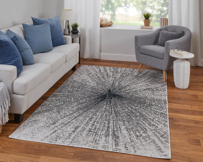 Feizy Micah 39LTF Ivory Silver Machine Woven Rug - Rugs - Feizy - Atlanta Designer Rugs