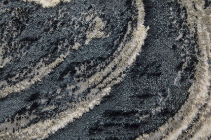 Feizy Micah 39LPF Black Ivory Abstract Machine Woven Rug - Rugs - Feizy - Atlanta Designer Rugs