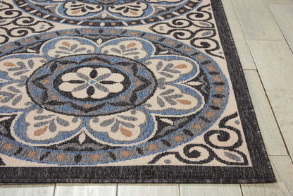 Nourison Home Caribbean  Ivory Charcoal  Transitional