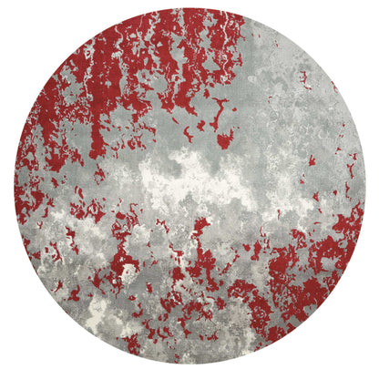 Nourison Home Twilight TWI21 Grey Red Contemporary Power-loomed Rug