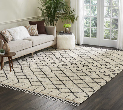 Nourison Home Moroccan Shag  Cream  Transitional