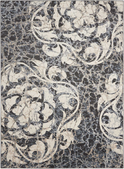 Nourison Home Maxell MAE10 Ivory Charcoal Contemporary Power-loomed Rugs