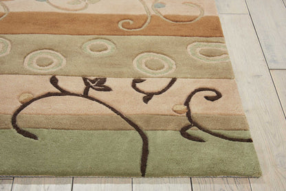 Nourison Home Contour  Green  Contemporary