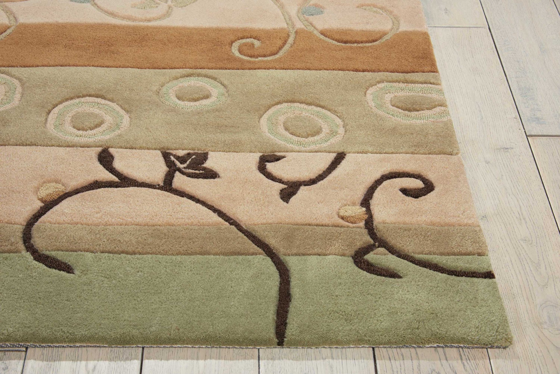 Nourison Home Contour  Green  Contemporary