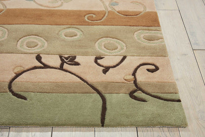 Nourison Home Contour  Green  Contemporary