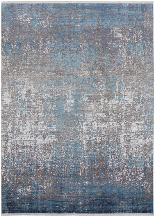 Feizy Cadiz 39FWF Blue Gray Modern/Casual Machine Woven Rug - Rugs - Feizy - Atlanta Designer Rugs