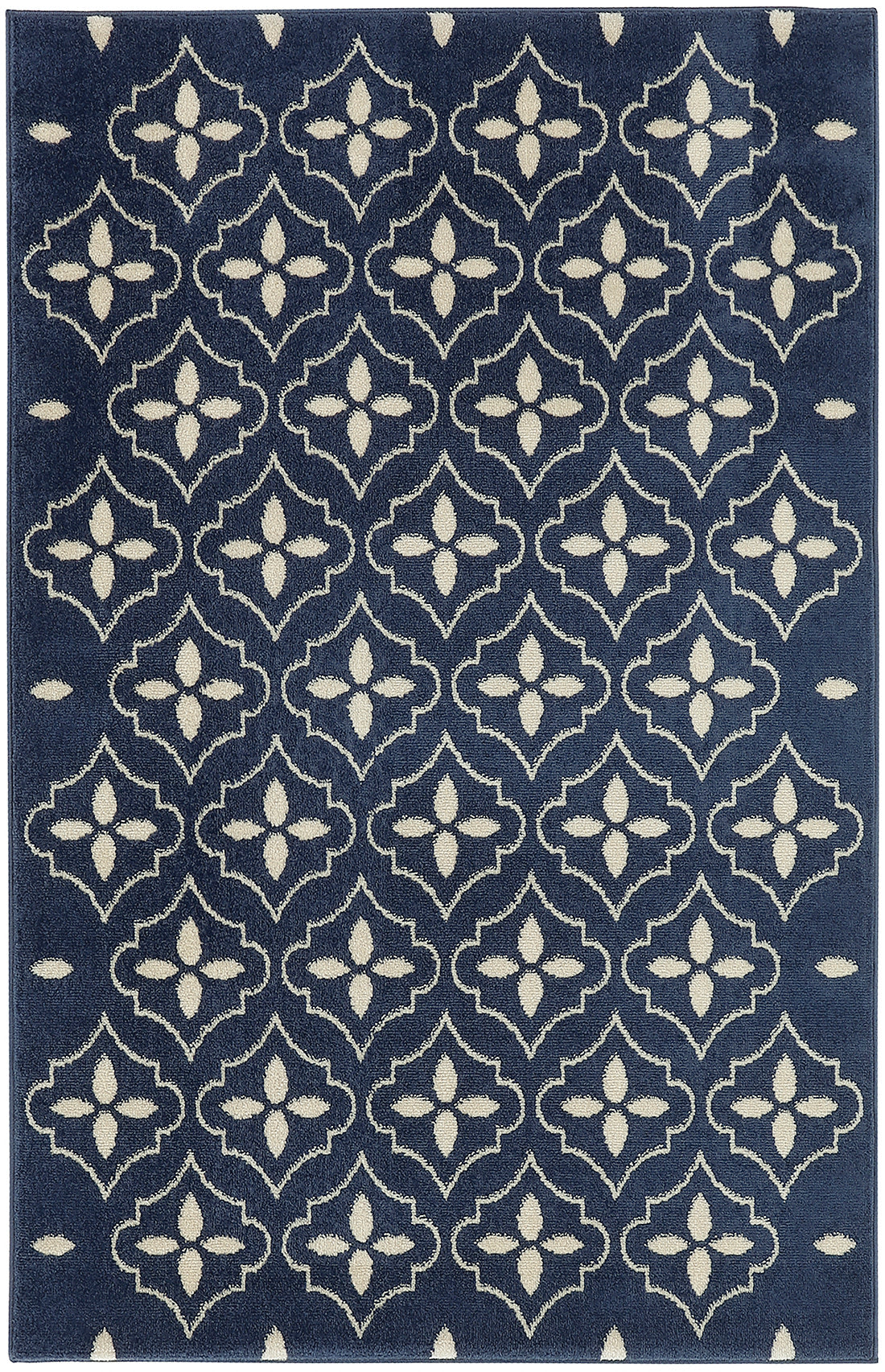 Nourison Home Nourison Essentials NRE04 Navy Ivory Contemporary Power-loomed Rug
