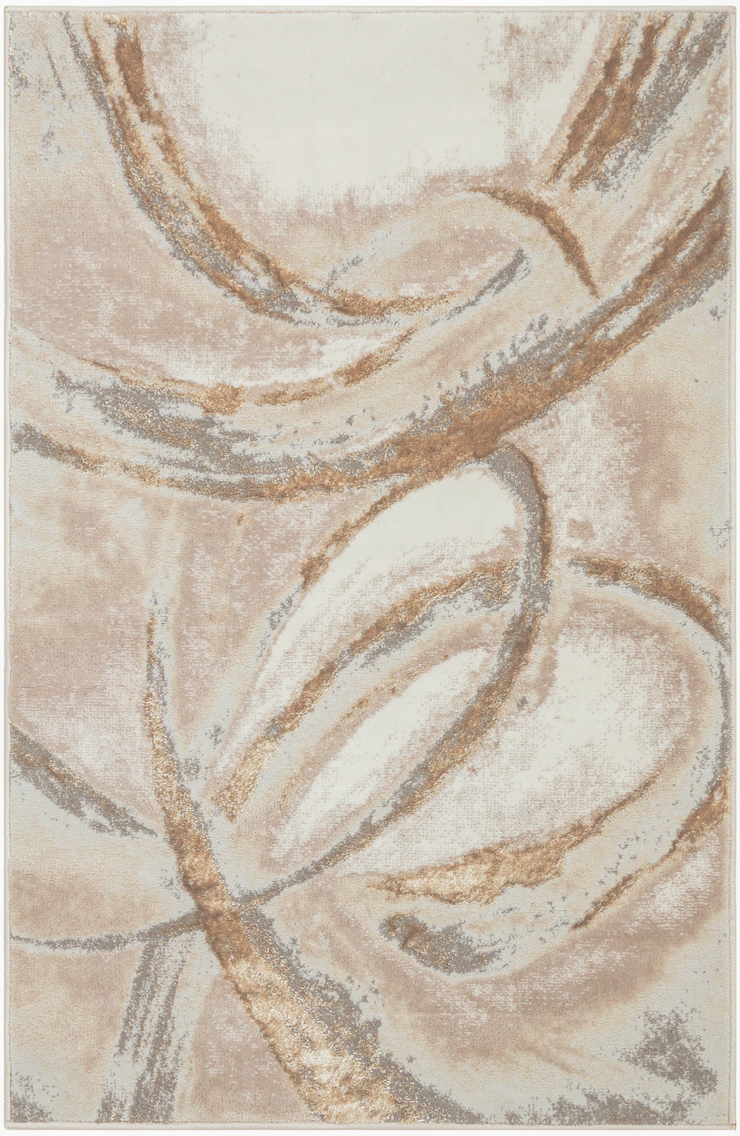 Nourison Home Splash BSK01 Beige Grey Contemporary Power-loomed Rug