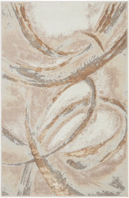 Nourison Home Splash BSK01 Beige Grey Contemporary Power-loomed Rug