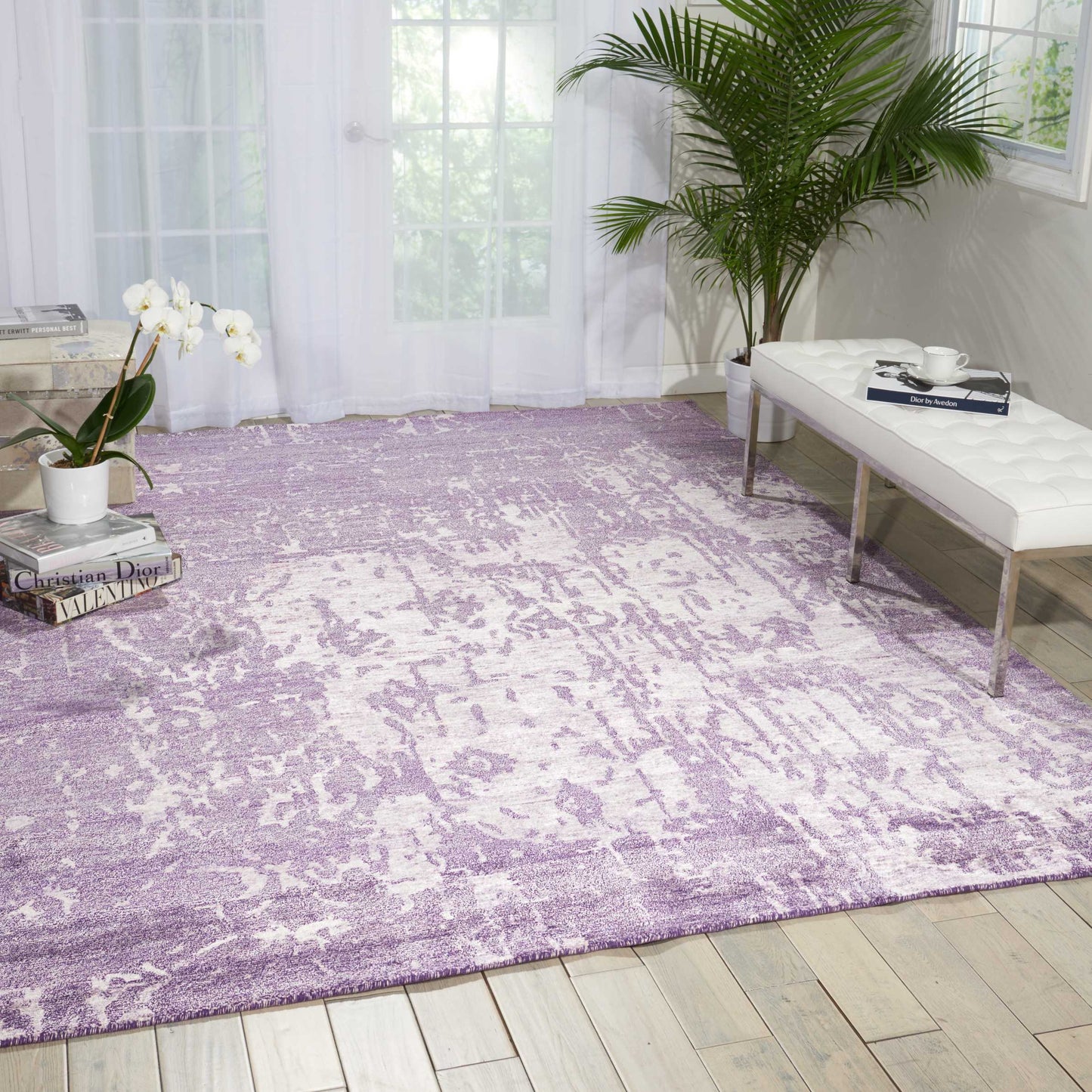 Nourison Home Silk Shadows  Amethyst  Transitional