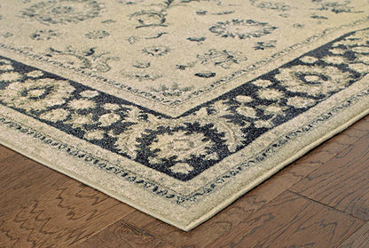 Oriental Weavers RICHMOND 117W3 Ivory Charcoal Traditional Power-Loomed Rug