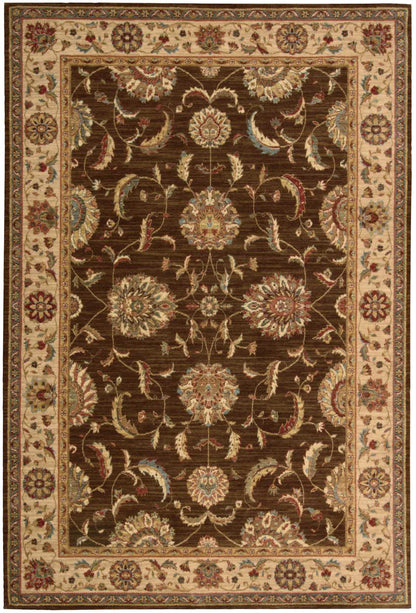 Nourison Home Living Treasures LI04 Brown Traditional Loom-woven Rug