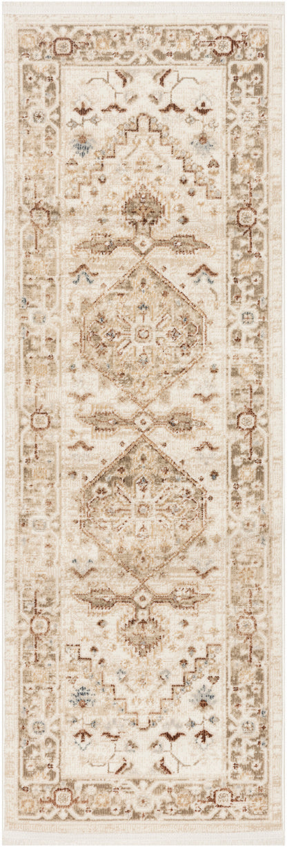 Nourison Home Pardis PRD02 Ivory Taupe Traditional Machine Woven Rug