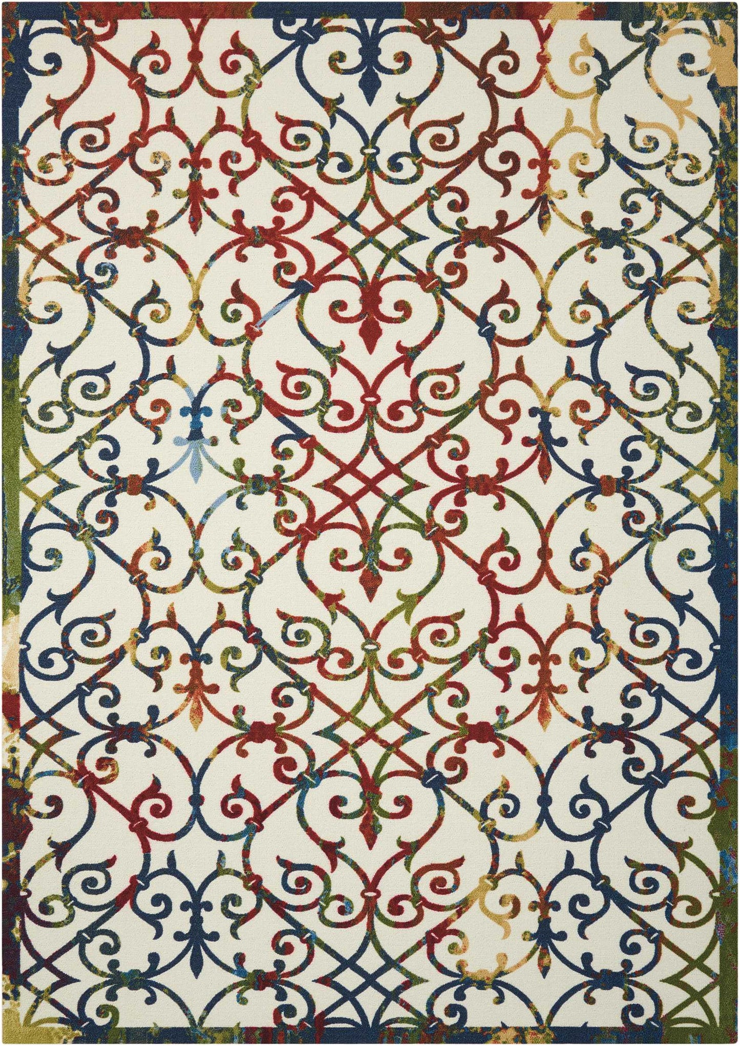 Nourison Home Home & Garden RS093 Multicolor Transitional Power-loomed Rug